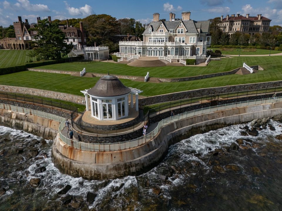 Fire Loss to Historic Newport, RI Mansion 1 angle sea cliff walk 1